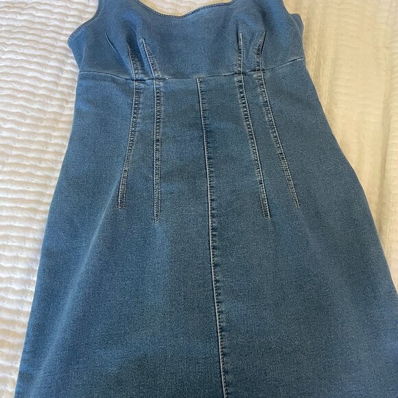 Denim Strappy Dress Never been worn - Picture 1 of 3